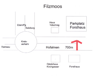 Anreise Parkplatz Forsthaus